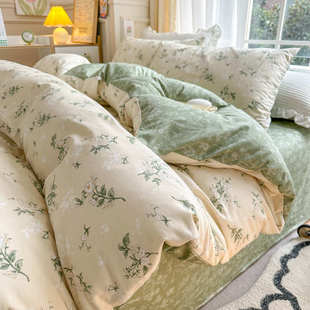 全棉纯棉四件套床单被套180x220x200三件套床上用品定制订做尺寸