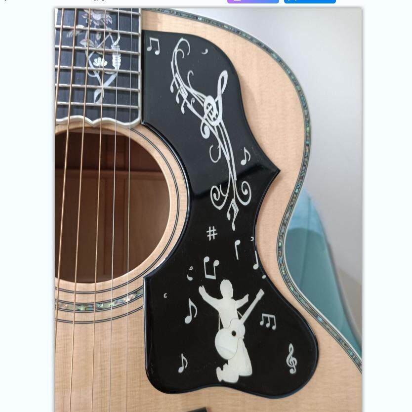 Gibson EJ200 歌舞 白贝弹性软胶 吉他护板 乐器配件