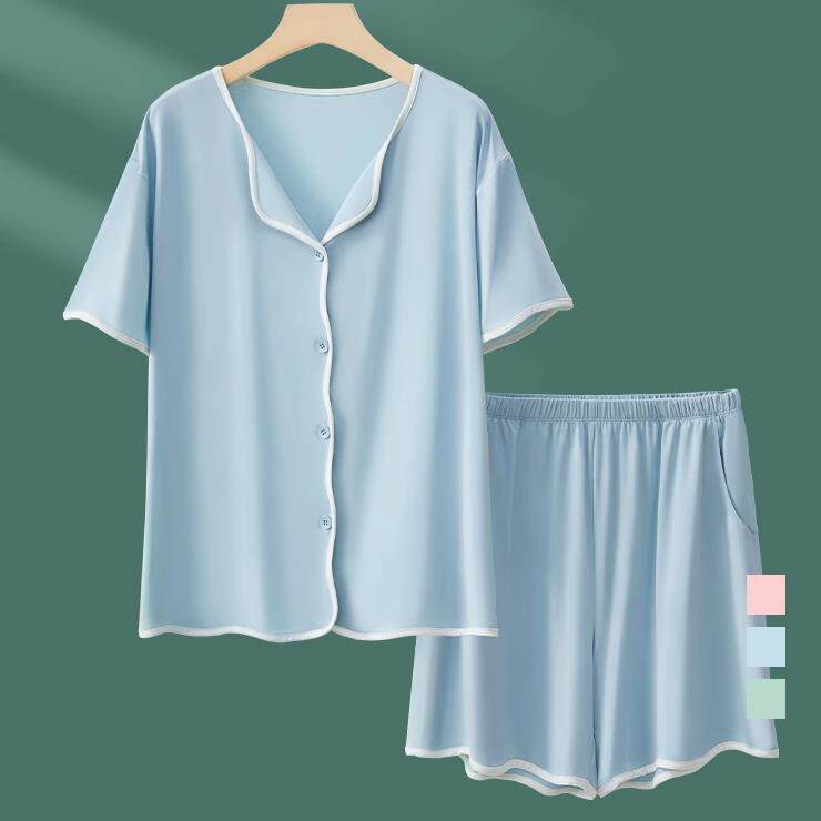 天丝莫代尔家居服睡衣裤套组短袖薄款女款夏季大尺码冰丝2026新款