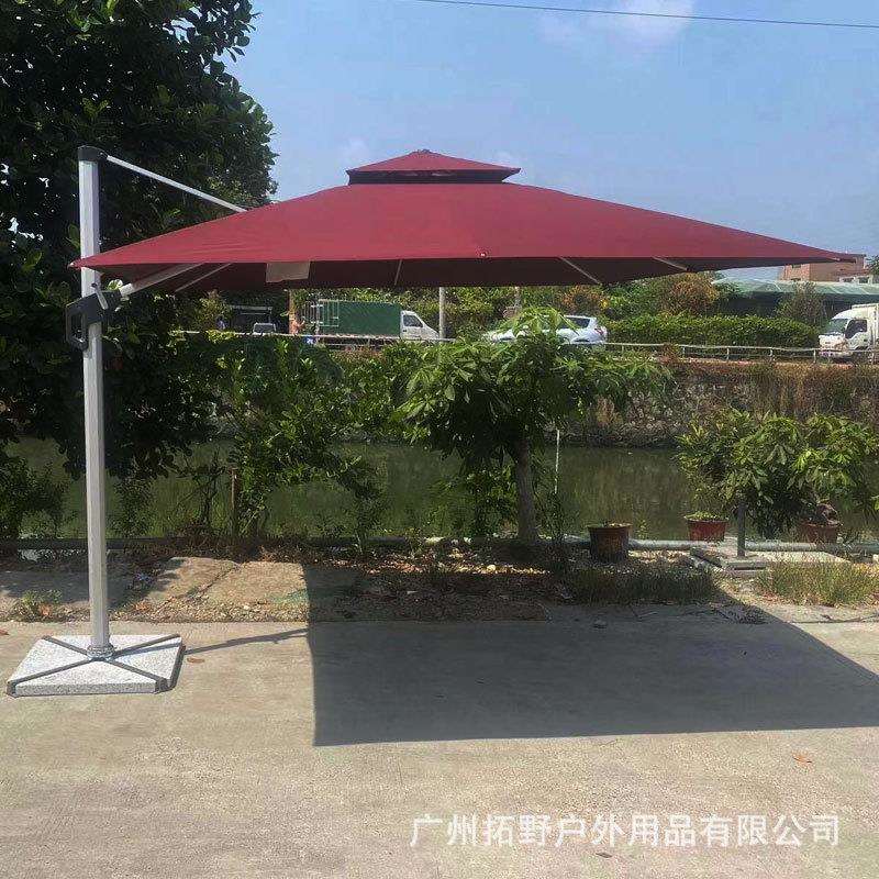 户外遮阳伞罗马伞3m侧边伞站岗单边伞咖啡厅太阳伞花园别墅庭院伞