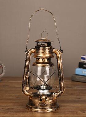 厂家直供煤油灯家居摆设老油灯户外帐篷酒吧客栈道具灯铁艺工艺