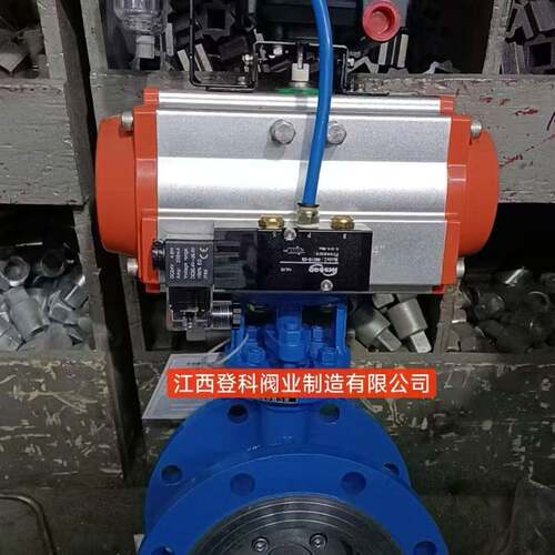 D643H-25C DN250气动蝶阀 双作用蝶阀 单作用220V三联件蝶阀 法兰