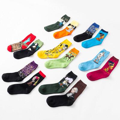 Blue Galaxy Art Socks Famous Painting Socks Holiday Gift