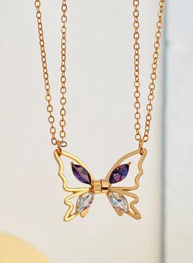 蝴蝶夫妇锁骨炼好朋友项炼朋友项炼