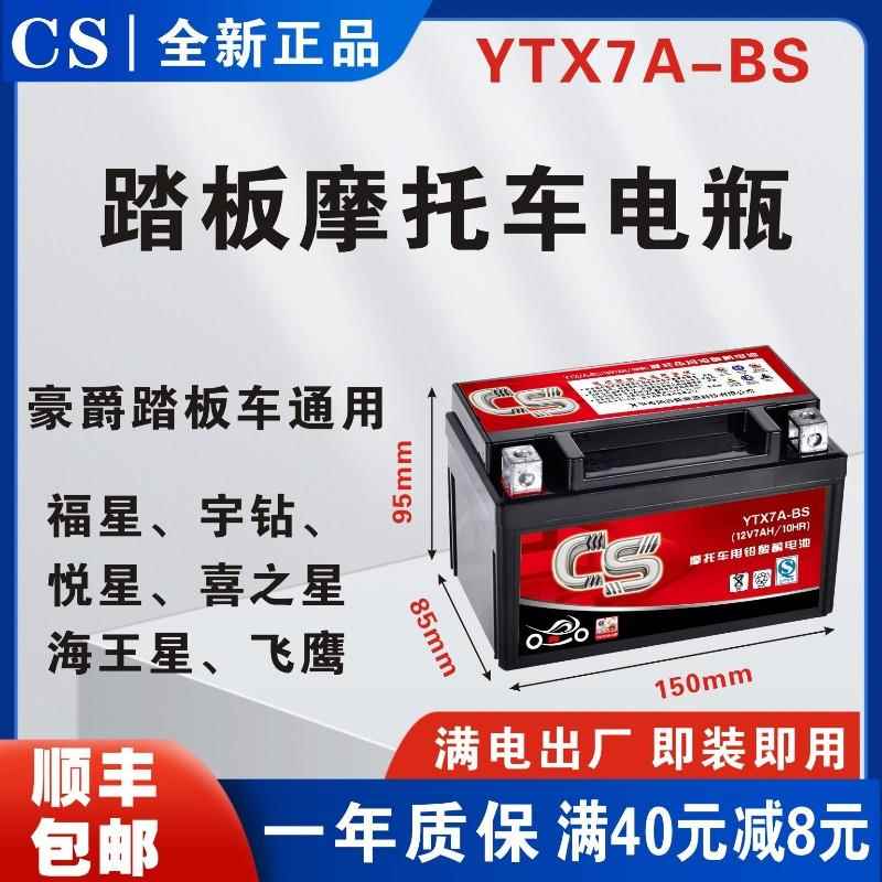 豪爵福星宇钻飞鹰悦星喜之星海王星女士125踏板机车电瓶12v通用