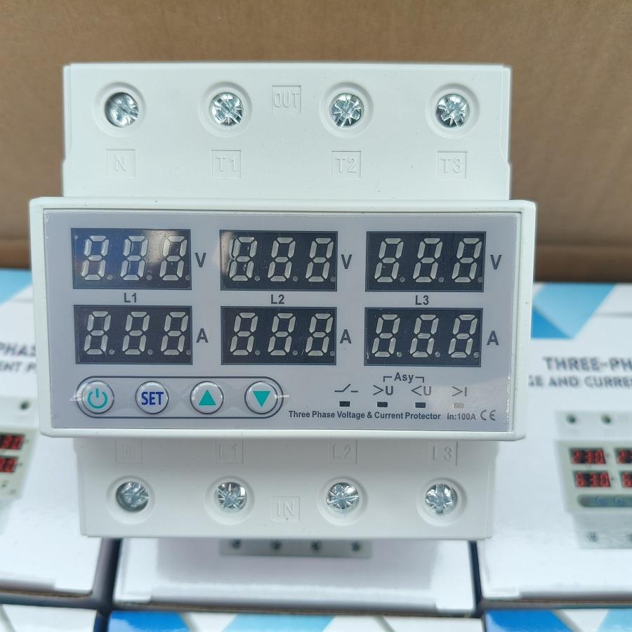 三相可调数显复式过压欠限自流保护器缺DIS零缺相6断电过流载3A10