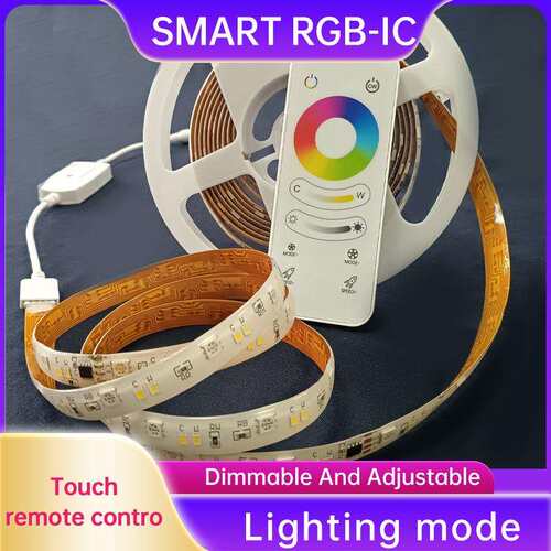 RGBIC+CWWW跑马流水呼吸，触摸遥控LED灯带幻彩灯条智能高亮度