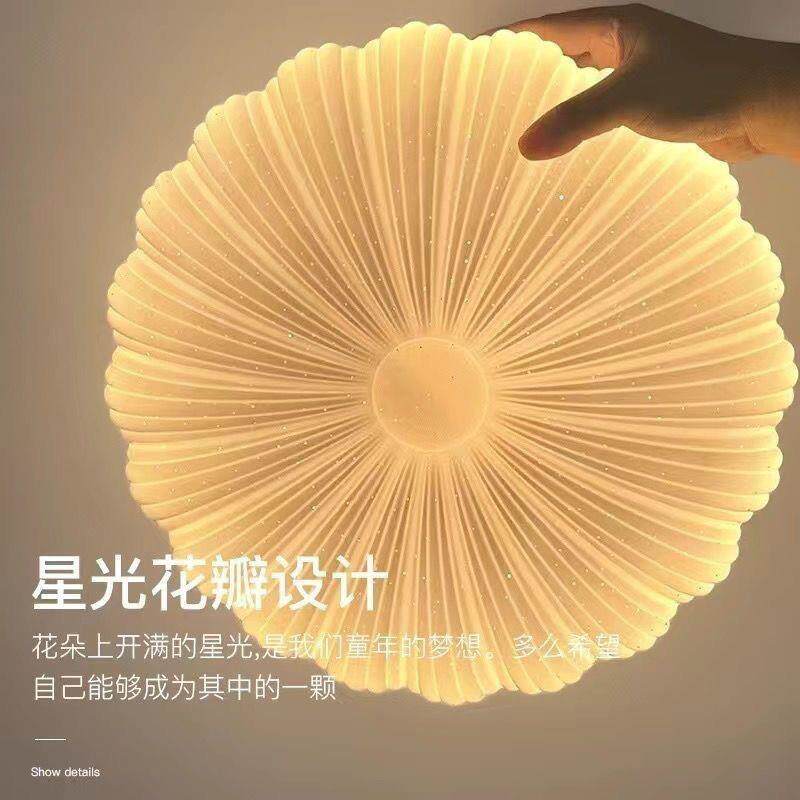 花形吊顶吸顶灯家用房间灯光超亮强光遥控新款led客厅圆形卧室灯图片