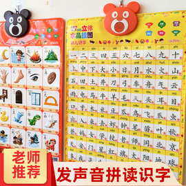 学前幼小衔接看图识字表有声挂图，宝宝幼儿童，一年级认字卡早教启蒙