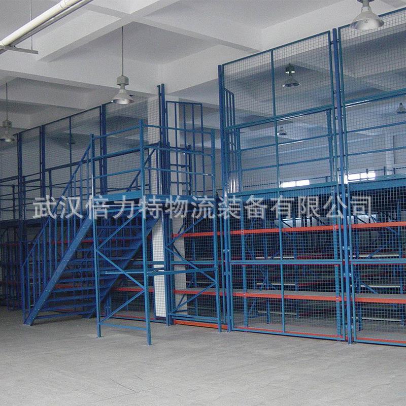 加厚仓储重型二楼货架仓库层房库阁钢制重型货架阁楼819平台货架