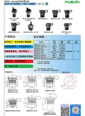金属网口转接头MSDD90325网线对接头USB母座TYPEC连接器HDM以太网