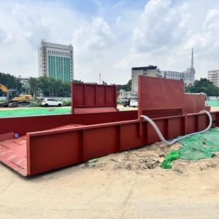 自动工全地移动洗轮机红外XPJ感应工程洗线槽钢制移动洗车车槽