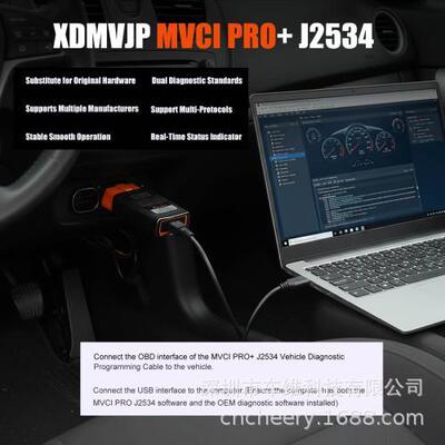 XHORSE XDMVJP MVCI PRO+ J2534 车辆诊断编程二代线