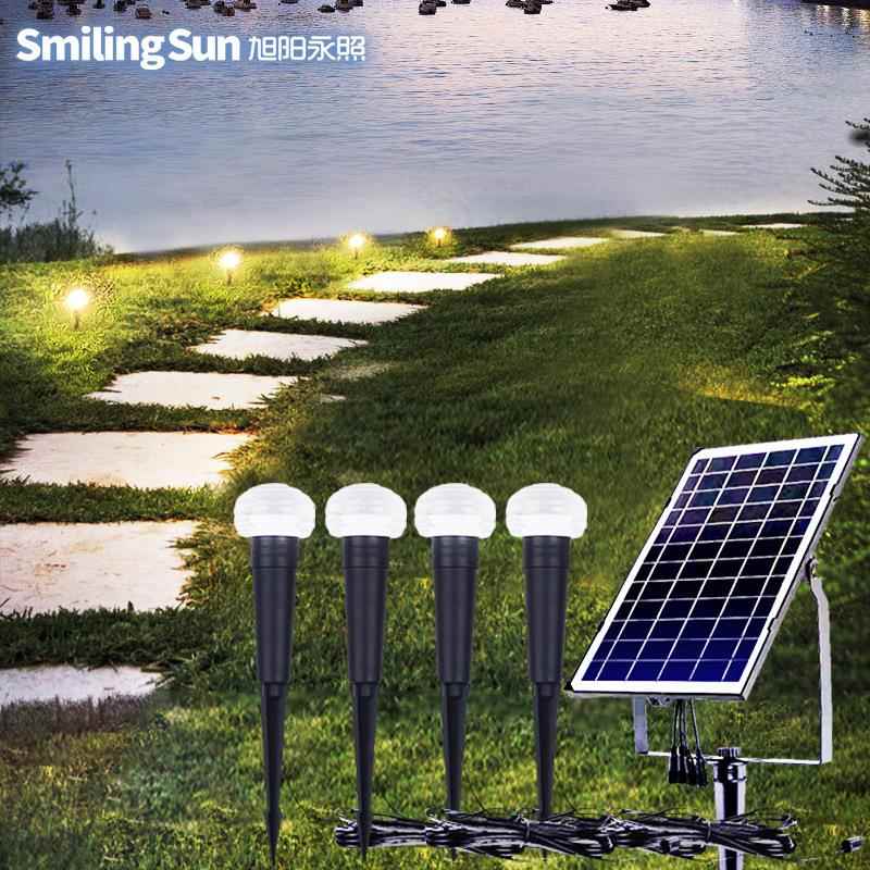 新款高档分体式太阳能户外庭院灯防水地插室外照明led草坪氛围灯