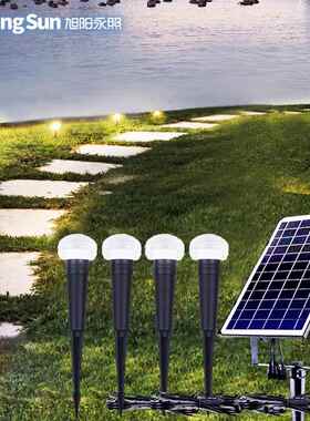 新款高档分体式太阳能户外庭院灯防水地插室外照明led草坪氛围灯
