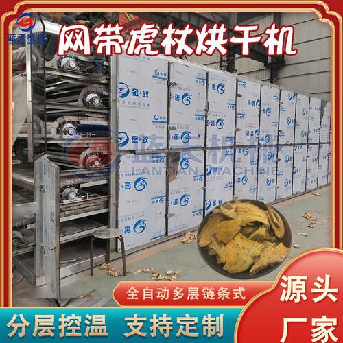 履带式虎杖烘干机 全自动虎杖片虎杖根烘干房 大型中药材烘干设备