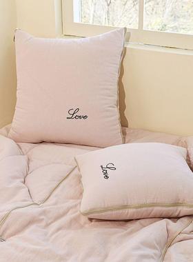 新款纯色全棉抱枕被轻奢EPQ时尚办二公午睡被功能室车多用靠垫被