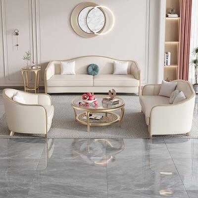 美TWHT8802实木气沙发式别墅奢华皮艺沙组合沙发发家用客厅现代简