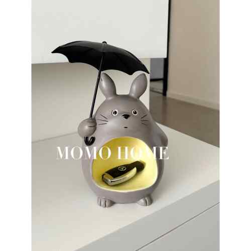 MOMO 龙猫收纳摆件入户门口玄关钥匙收纳托 托盘家居客厅装饰品MG
