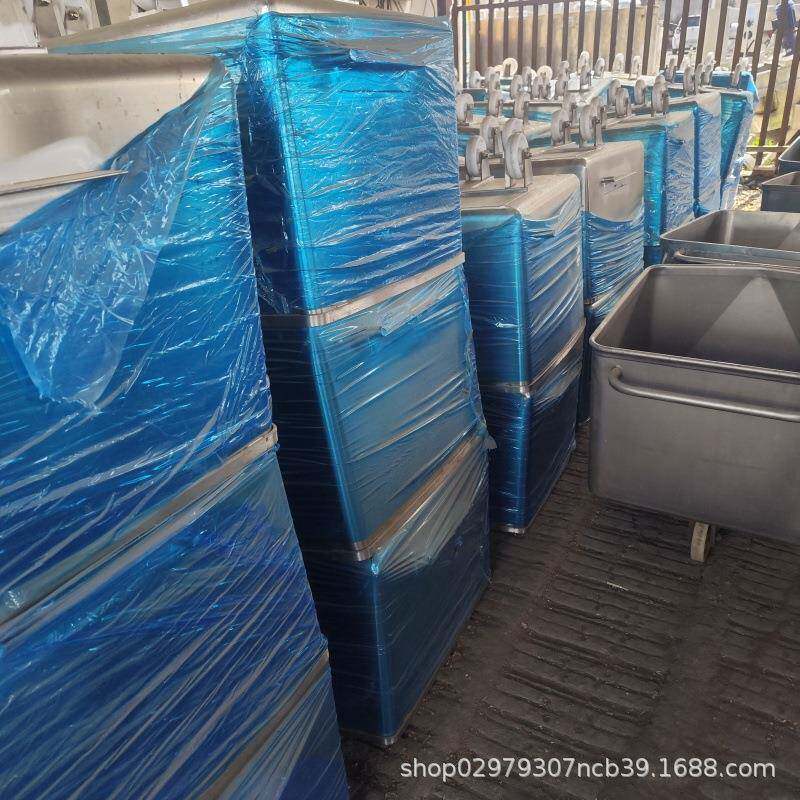 不锈钢料车食品厂用200l猪用饲料斗车升降物料周转车不锈钢桶车