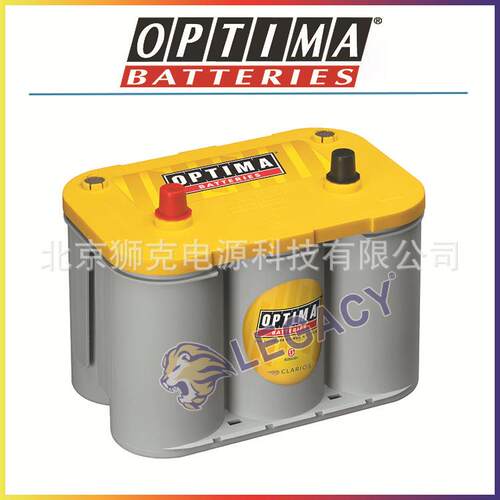 奥铁马Optima蓄电池D34黄色顶12V55AHAGM深循环启动电池750CCA