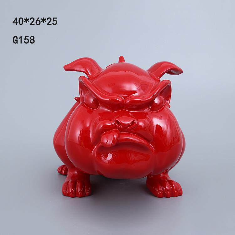 现代简约树脂狗家居摆件客厅玄关酒柜书房电视柜KTV装饰品G158