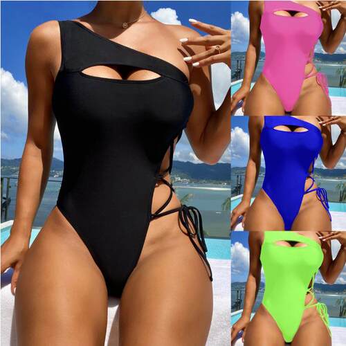 One-piece lace up bikini women's swimsuit swimsuit