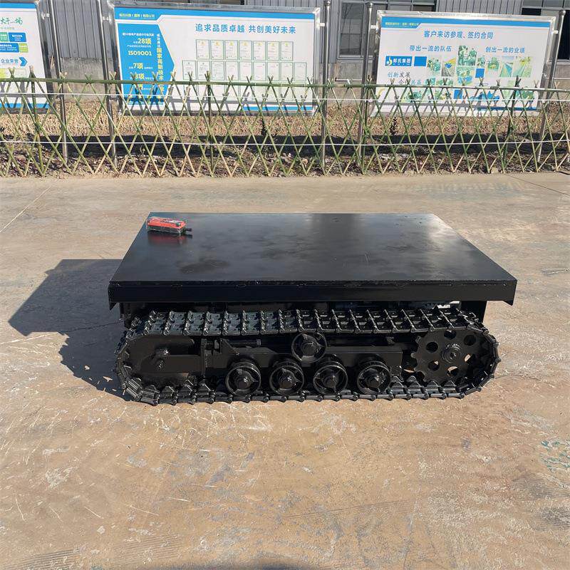 遥控式钢制履带底盘 无线遥控履带行走底盘总成 性能可靠