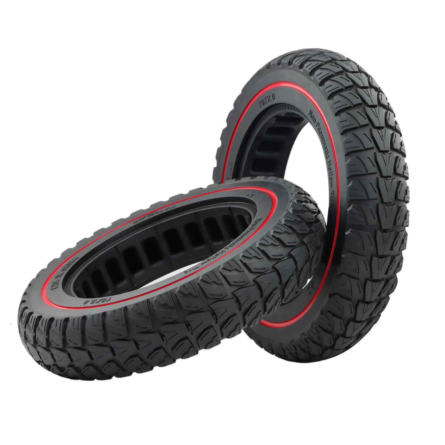 电动滑板车配件10寸M365pro实心胎两条装10*2.0免充气滑板车轮胎