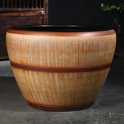 高档院庭大缸景德镇青花瓷缸金鱼缸荷花碗睡莲盆乌龟缸莲水酒店甲