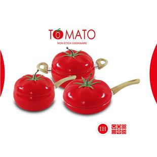 水果型锅汤不粘锅番茄锅双耳汤锅复底家用宝陶妈辅SG20食造瓷不粘