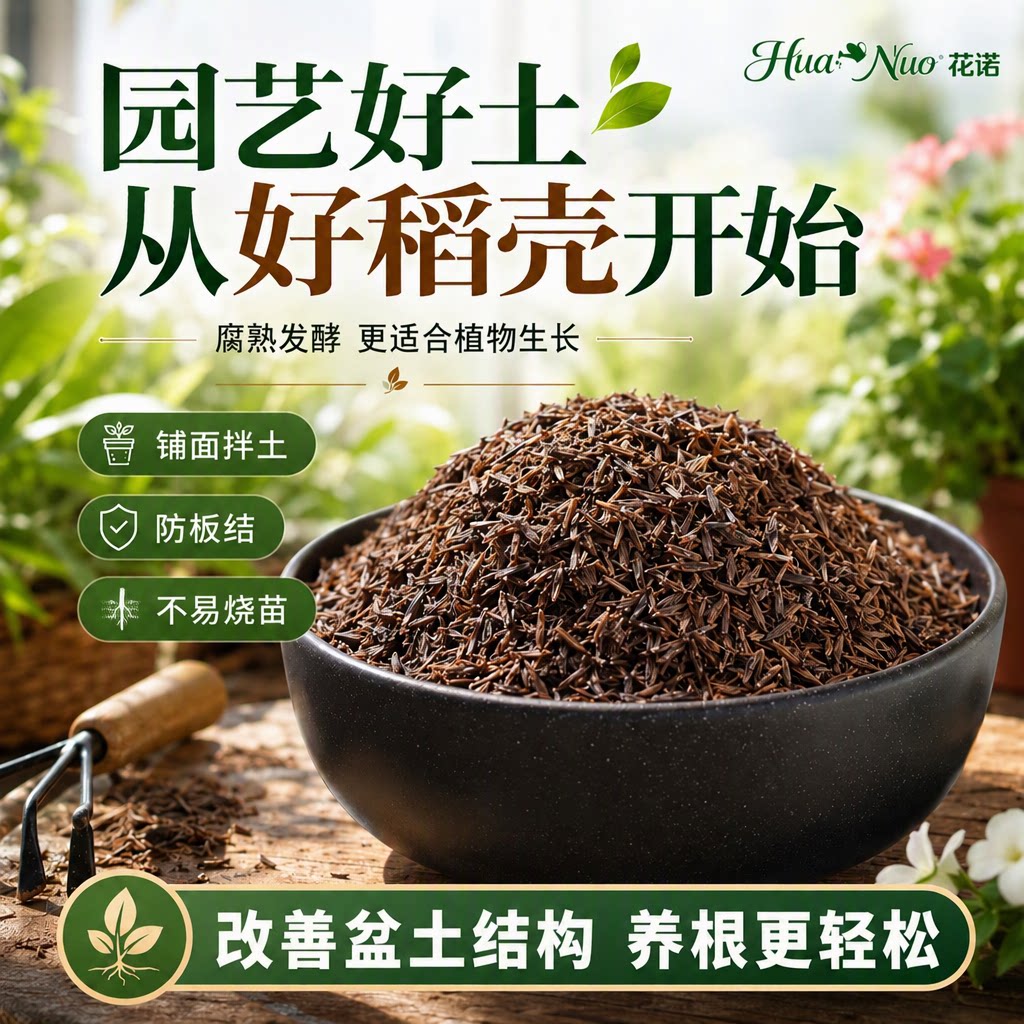 发酵腐熟稻谷壳稻壳炭有机土壤肥