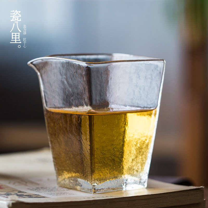 瓷八里 四方形玻璃公道杯 家用分茶器匀杯茶海茶具茶道配件