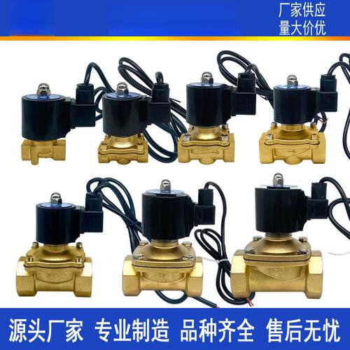常闭电磁阀水阀铜开关气阀AC220VDN50/DN65/DN80/3寸电磁气阀24V