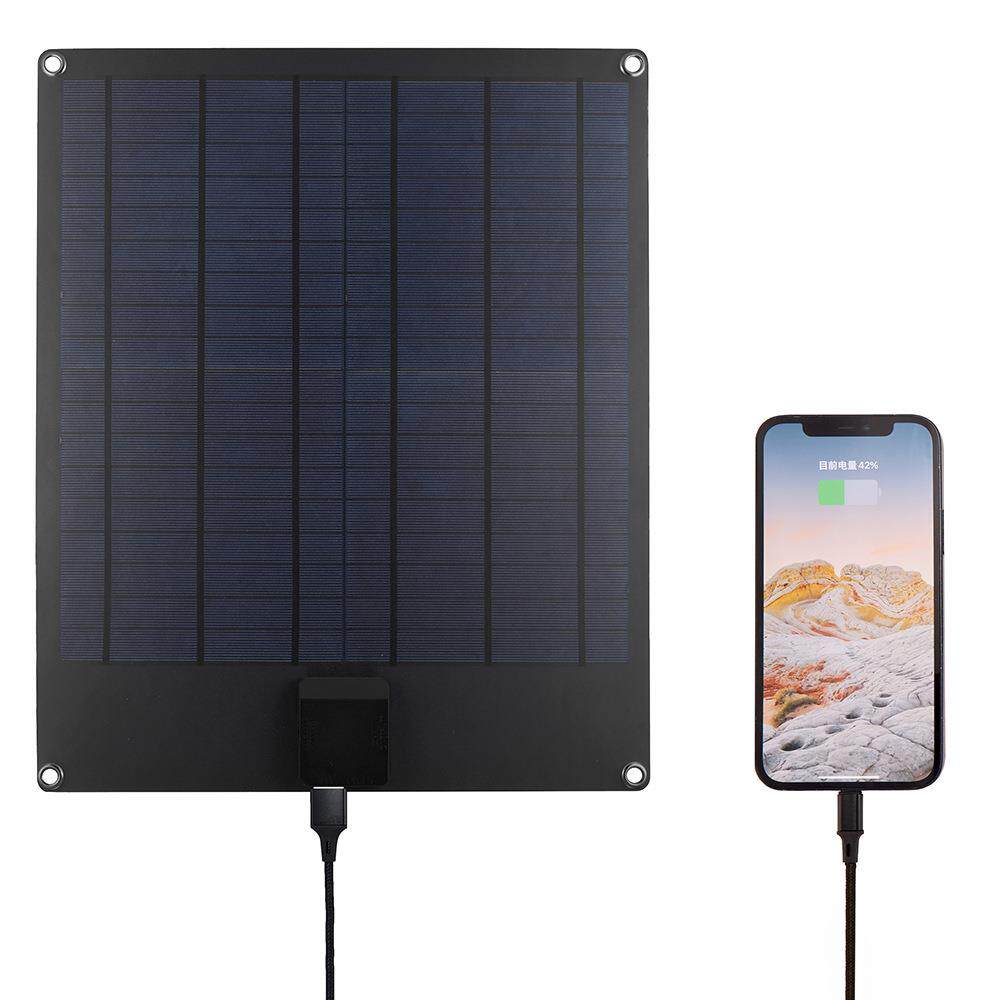 20W 18V 5V多晶硅太阳能户外手机充电器 12V蓄电池太阳能充电板