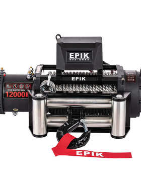 12000磅12V汽车电动绞盘 纯铜电机越野车脱困车载小型起重吊机