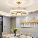 新款 饰隐形吊扇灯餐厅轻奢吸顶风扇灯卧室创意带灯吊扇 客厅豪华装