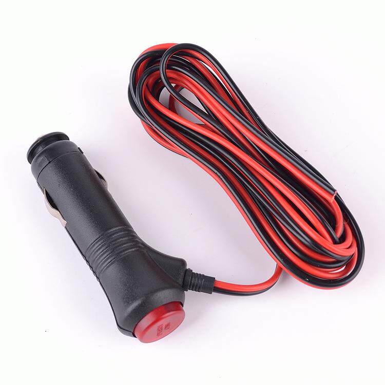 汽车点烟器电源线 点烟器插头 带开关指示灯12V24V电源线C800-3