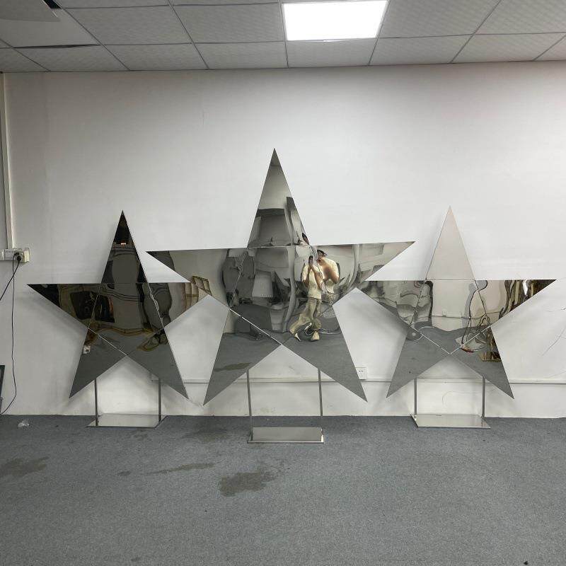 银色婚礼架婚礼屏风不锈钢星星装饰道具户外婚庆装饰摆件星星拱门