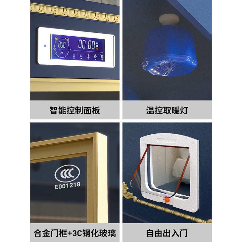 实木木质新款猫窝别墅超大空间猫笼子家用猫屋猫柜对开门宠物家具