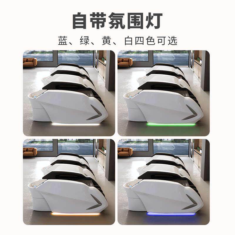 电动发廊理发店头疗按摩洗头床陶瓷盆理发店专用洗头床热水器熏蒸