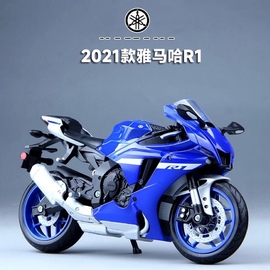 美驰图1 12雅马哈2021 YAMAHA YZR-R1川崎静态仿真合金摩托车模型