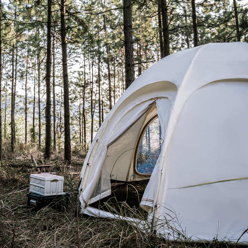 原宿球形帐篷户外轻奢营地铝合金双层加厚露营防水防风半球形帐篷