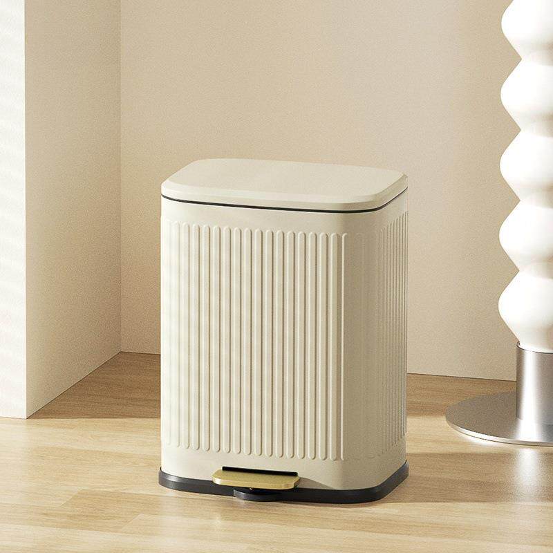 锈垃圾FXB桶家大号客厅带盖脚不踩脚踏式方形收纳盒用静音钢设计