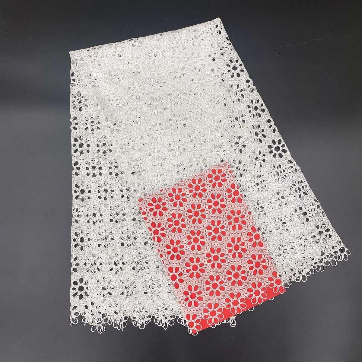 满幅面料花边辅料 批发窗帘配饰涤纶丝电脑刺绣 水溶满幅镂空花边