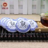 云南特产老仓糯米香茶叶普洱熟茶小沱茶淘福七子小茶饼500g礼盒装