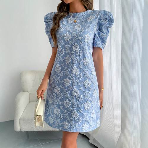 Daisy relief dress, fishtail skirt, short sleeved