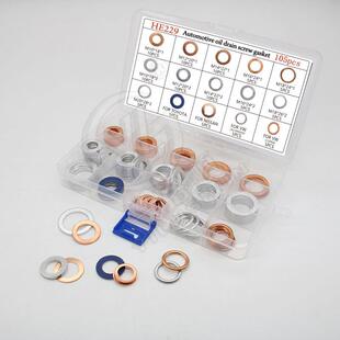 鼎辉适用汽车油底壳放油螺丝套装紫铜密封圈铜平垫密封垫105PCS