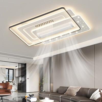 204客厅无叶吸顶33112风灯一体灯具约现代大气2全扇光谱护眼简卧