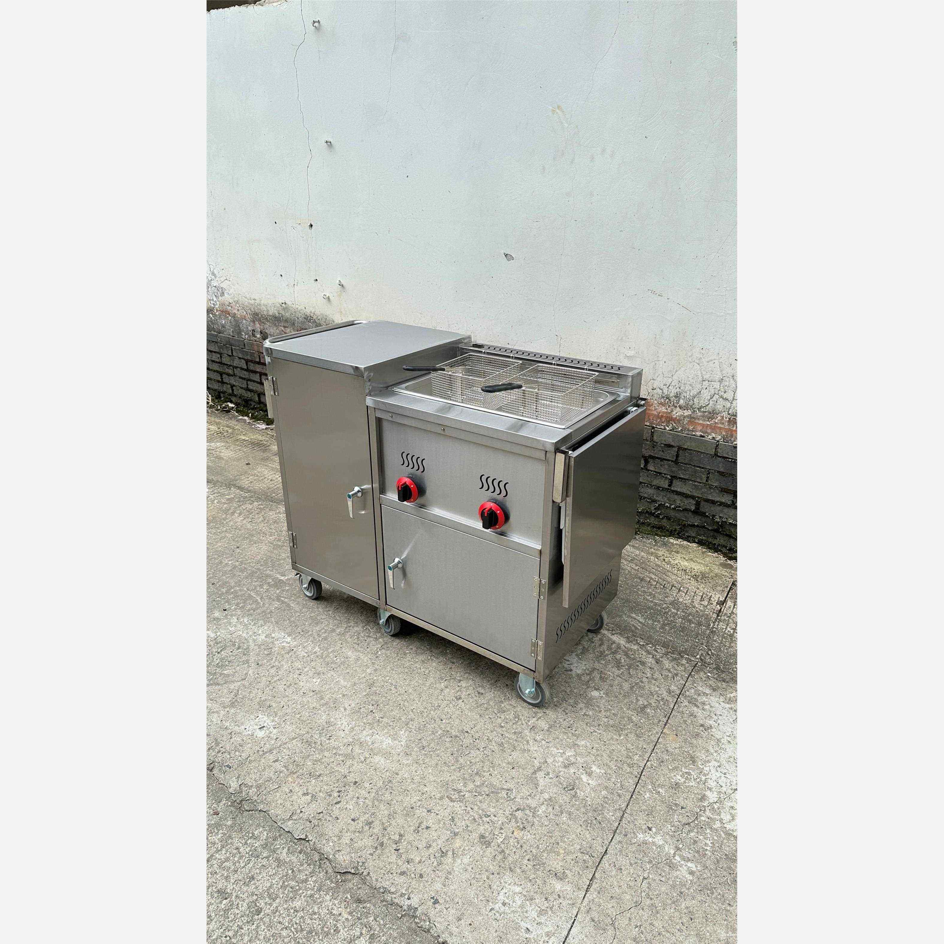 wO夜市摆摊专用车串香多功能炸串锅三串轮车铁板小烧东油麒达炸关